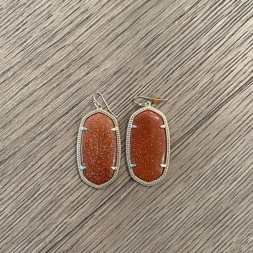 Kendra Scott Danielle Earrings Sparkly Brown